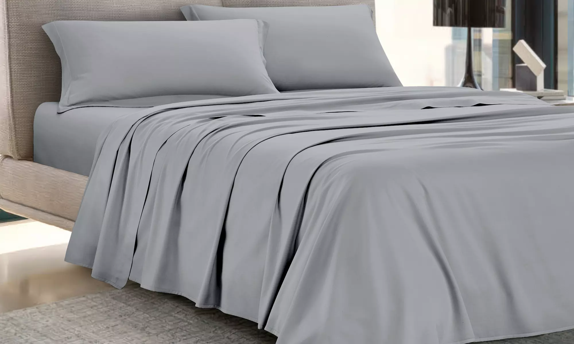 Completo lenzuola in raso matrimoniale Vivienne