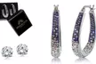 Inside Out Hoops With Free 2.00 CTTW Studs With Crystals From Swarovski  - Second Medium