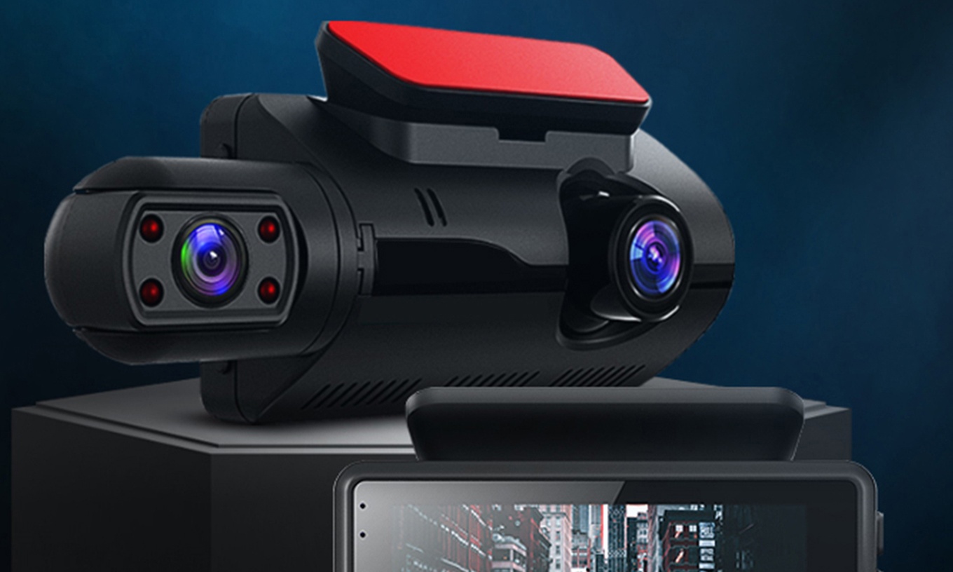 Caméra de tableau de bord à double objectif