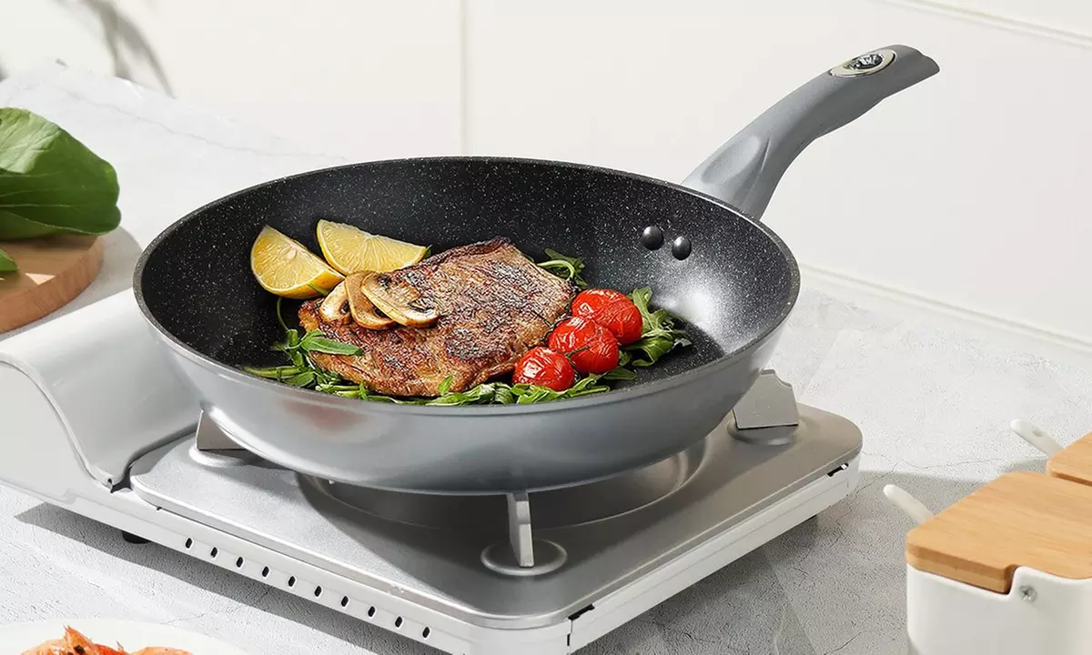 Juego de 3 sartenes con revestimiento de mármol, de RoyaltyLine