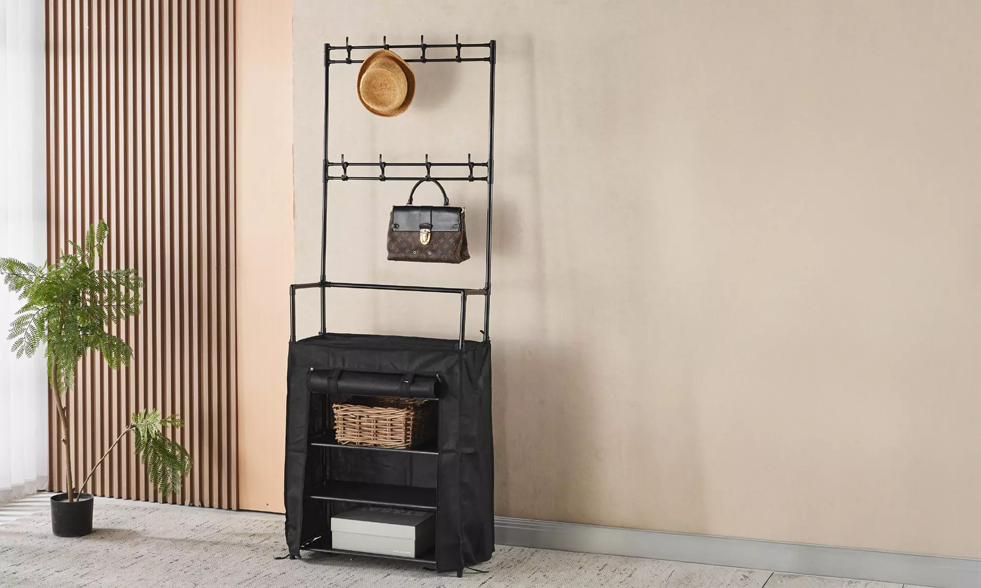 Organizador de tela compacto y fácil de montar