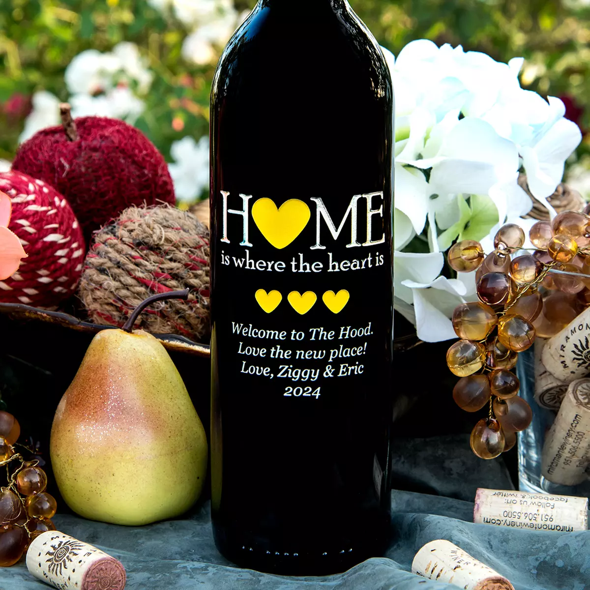 Unique New Home Gifts | Custom Etched Wine Bottles