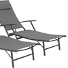 Image 5: Outsunny Set of Two Adjustable Back Sun Loungers 