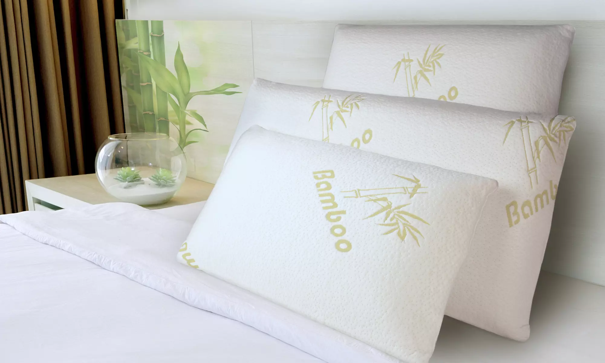 Oreillers mémoire de forme et charbon actif de bambou, Sampur