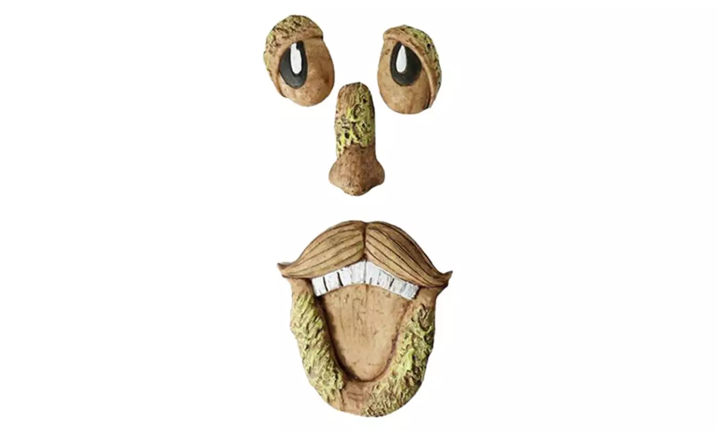 LakeForest Tree Faces Decor Funny Old Man Tree Hugger Bark Ghost Face Decoration