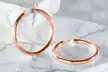 Solid sterling Silver 25mm Classic French Lock Hoops - Second Medium