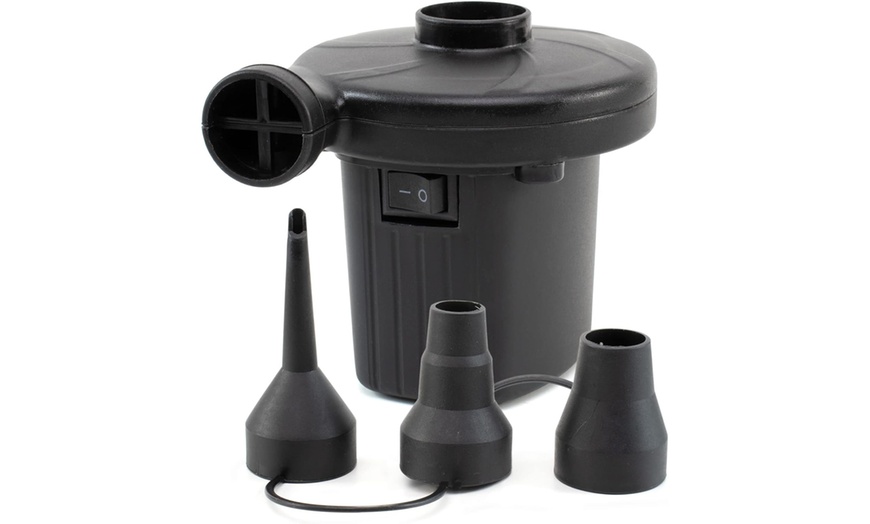 Image 2: 2-in-1 Electric Air Pump - Portable, Quick Fill Inflator/Deflator with 3 Nozzles 