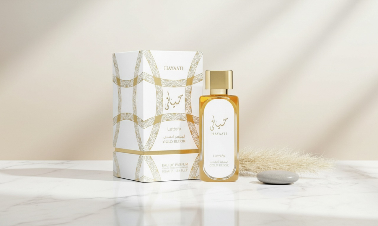 Lattafa Hayaati Gold Elixir Eau de Parfum for Unisex 3.4 Fl. Oz.