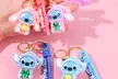 4-Pack Stitch Inspired Plush Keychain with Silicone Lanyard - Image 3