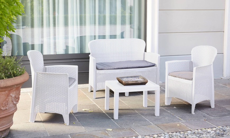 Image 10: Tuinset met rotan meubels inclusief kussens