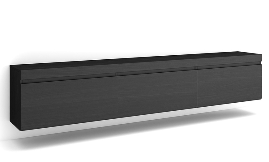 Image 33: Meuble TV suspendu avec grande capacité de rangement  