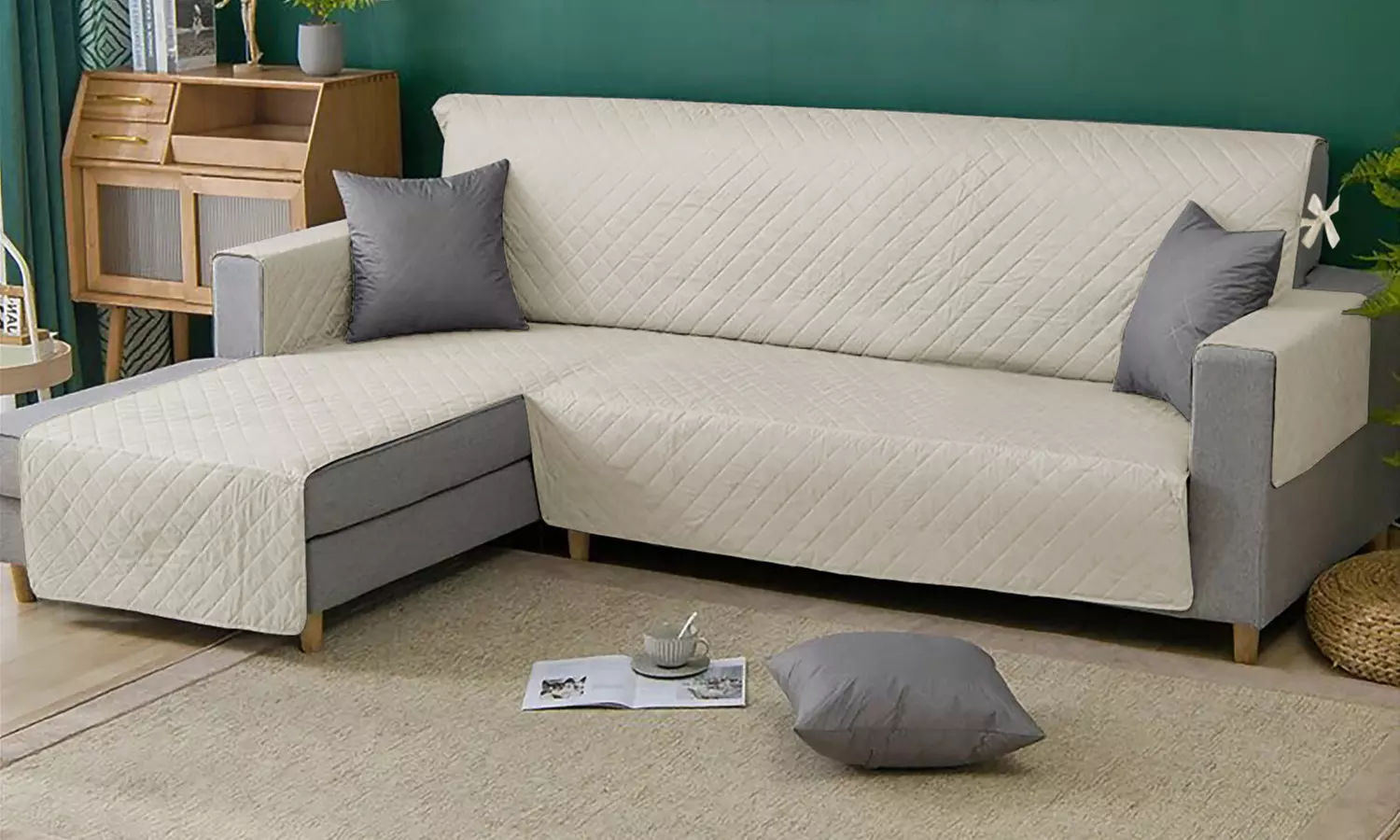 Copridivano con penisola Simple