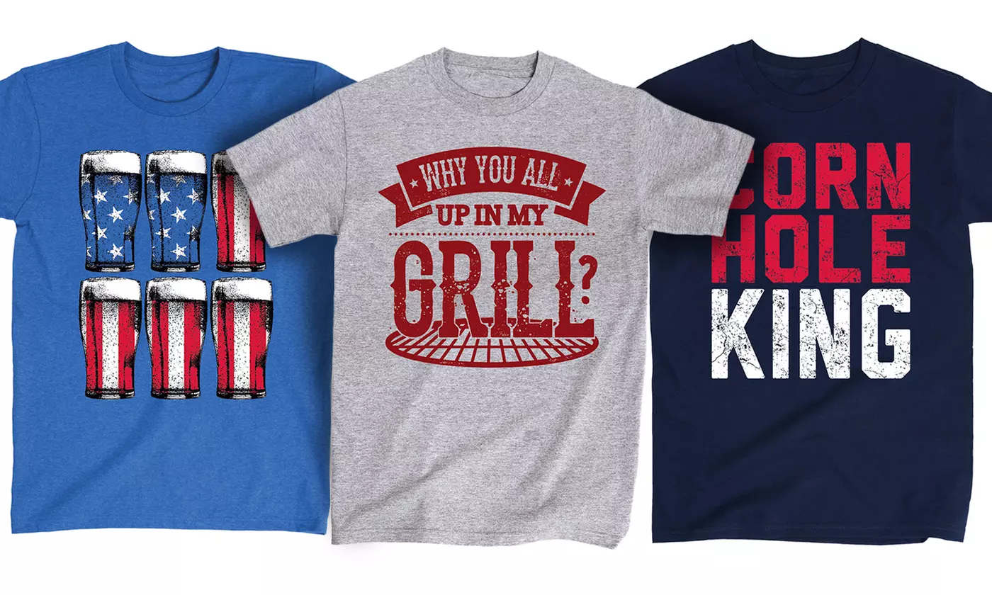 Men's Summer BBQ Tees (Extended Sizes Available) - Primary Image