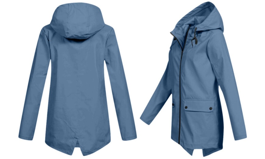 Image 8: Women's Lightweight Zip-through Hooded Windbreaker Jacket