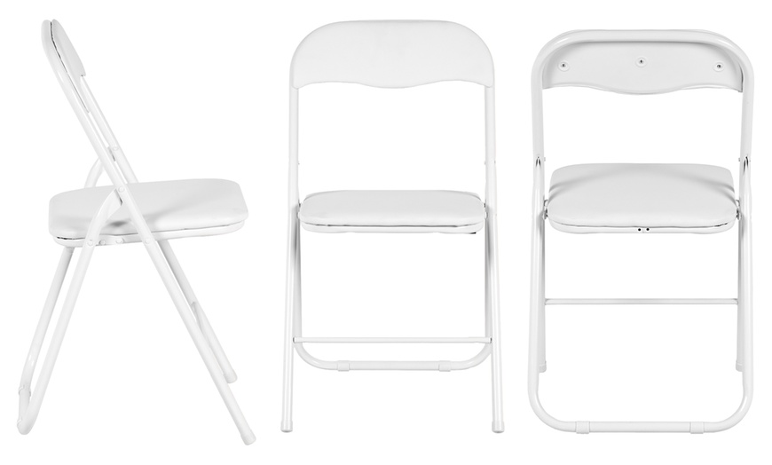 Image 9: 6er-Set Klappstühle mit Metall-Rahmen