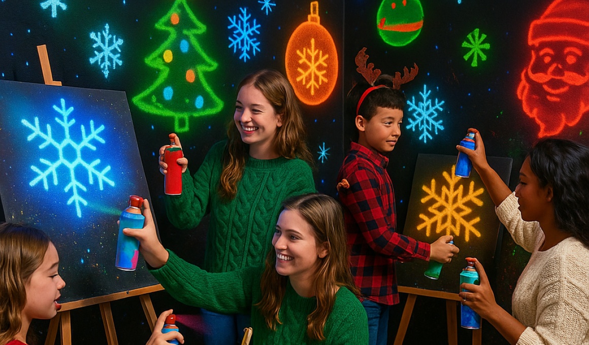 Winter Spray Wonderland: Holiday Graffiti Experience in San Diego, CA