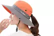 Womens UV Protection Hat Foldable Wide Brim Ponytail Sun Hats - Second Medium