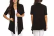 MOA Collection Women's Lightweight Short-Sleeve Cardigan. Plus Sizes Available. - Image 5