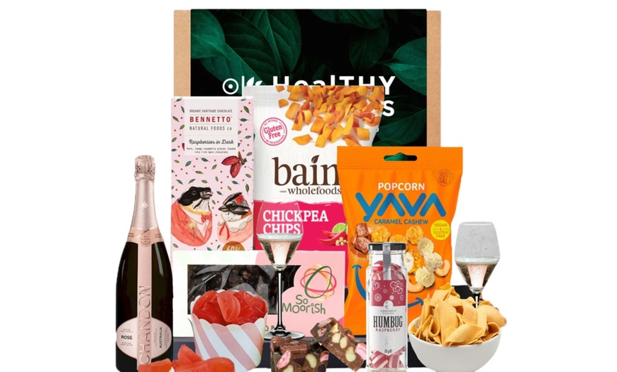 Image 2: Vegan Whiskey, Moet Champagne Vegan, Organic Nibbles Hamper & More