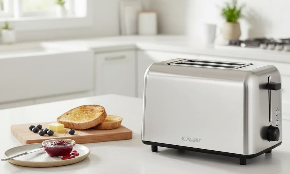 Tostadora de acero inoxidable con 2 ranuras, de Bomann