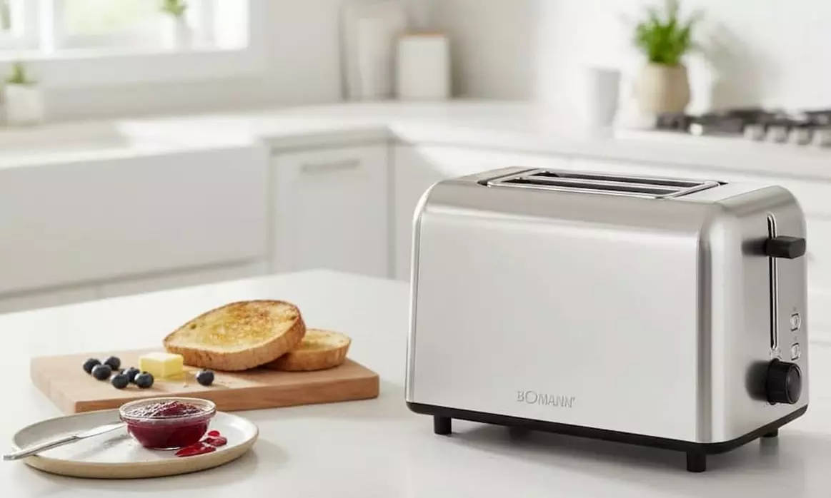 Tostadora de acero inoxidable con 2 ranuras, de Bomann