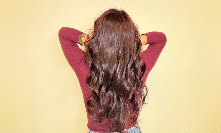 Image 2: Hair Wash & Blow Dry, Cut, Hot Oil Treatment, Root Touch-Up or Keratin