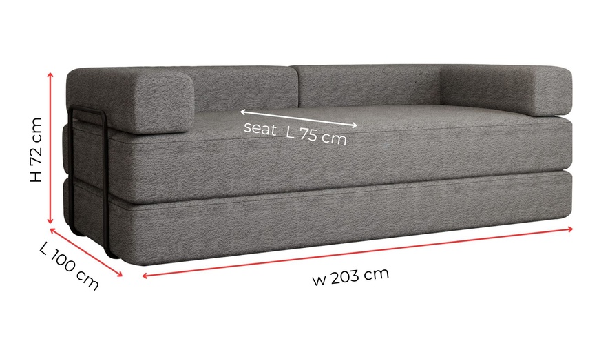 Image 23: Sliding Wardrobes 4 U Three-Seater Smart Convertible Sofabed