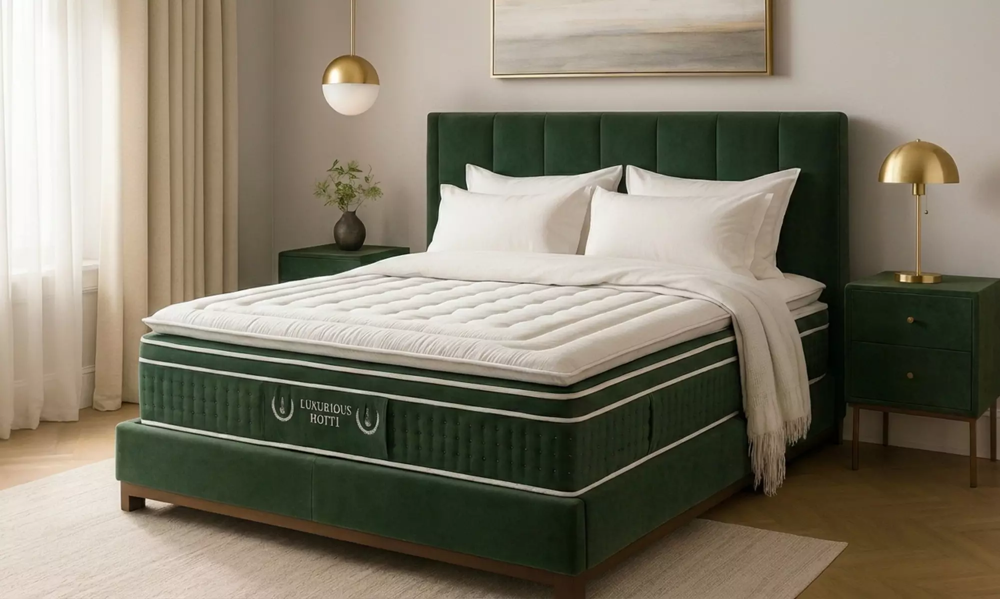Matelas Premium Sampur Emeraude avec surmatelas intégré