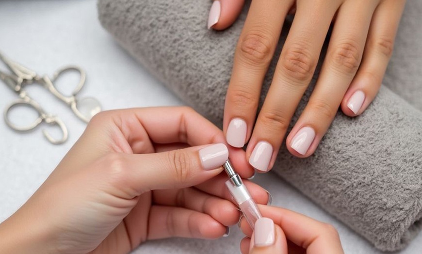 Image 1: Pamper Yourself with One Gel Manicure or/& Pedicure