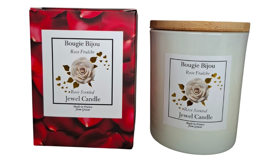 Image 9: Candela profumata alla rosa con gioiello a sorpresa