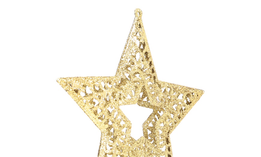 Image 22: Gold and Silver Star Christmas Tree Toppers