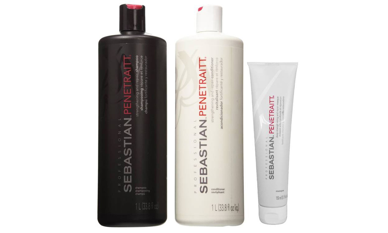 Sebastian Penetraitt Shampoo and Conditioner Liter Duo with Masque 5 oz