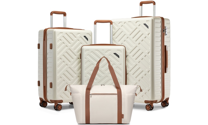 Image 2: 3 Pack Suitcase Set with Travel Bag