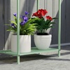 Image 4: Outsunny 2-Tier Metal Plant Shelf