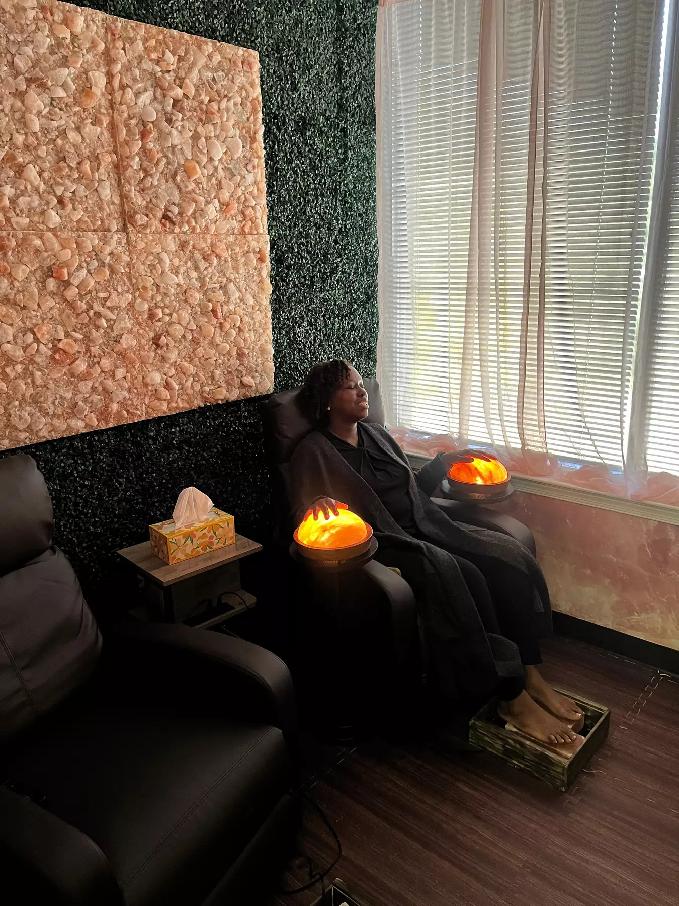 One or Two Exfoliating Body Scrub, Sauna, Foot Detox,Facial, & More