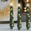 Image 3: 4-Pack of Christmas Tree Flameless Taper Candles with Remote Timer