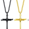 Image 4: Stainless Steel Nail Cross Pendant Necklace with 24 Inch Chain