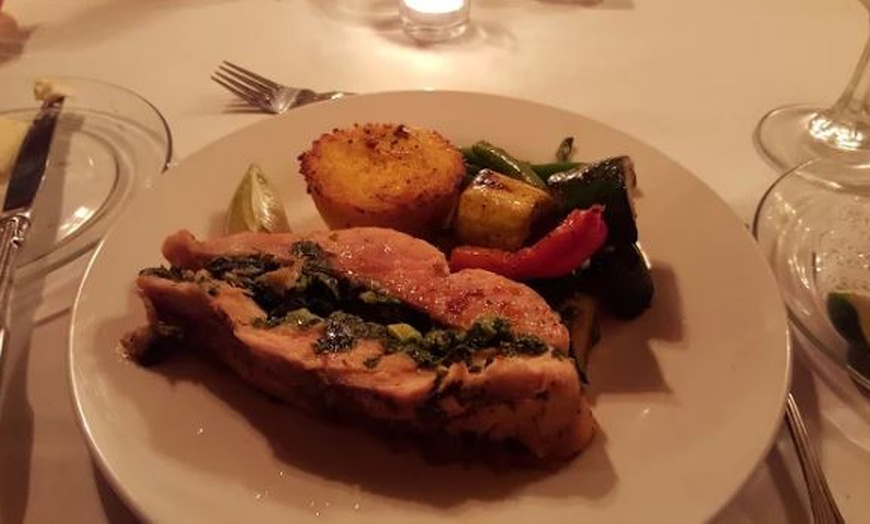 Image 2: Three, Five or Seven Course Customizable Dinner w/ Wine for Two