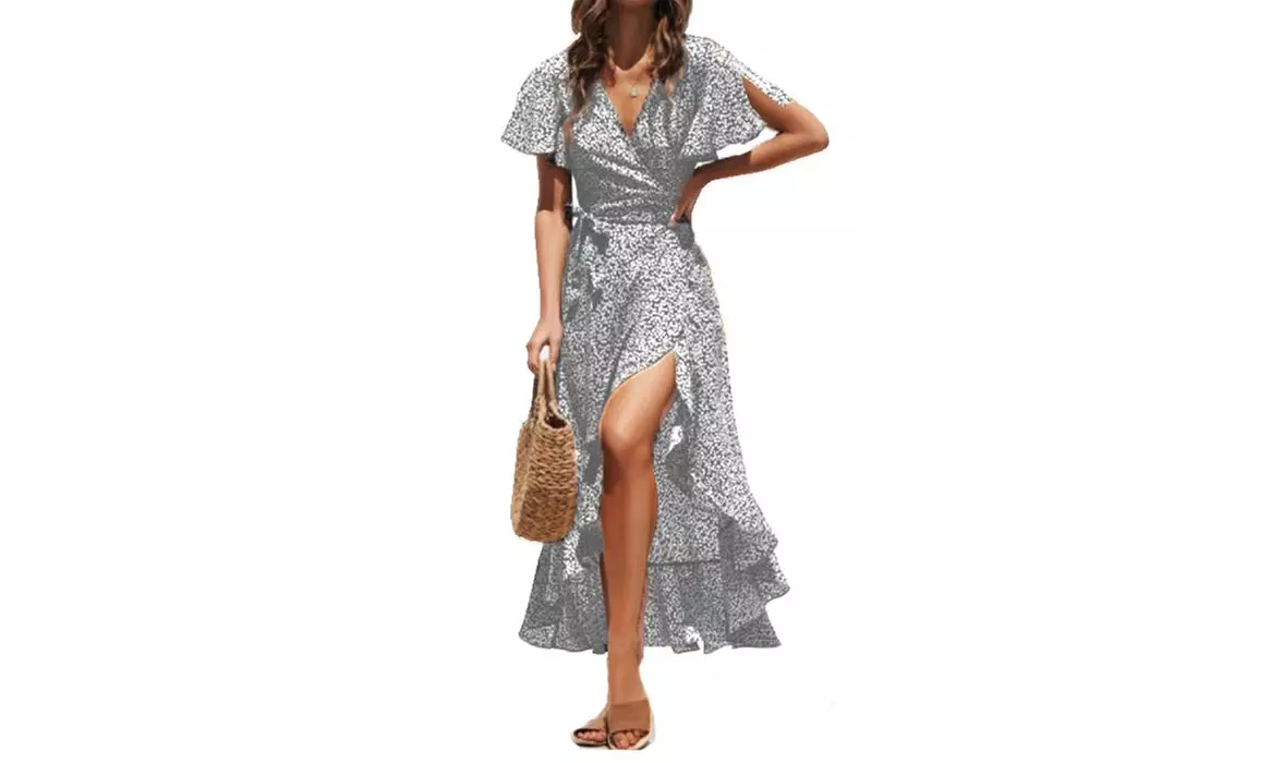 Robe longue à volants pour femmes, coloris et tailles au choix - Image 5