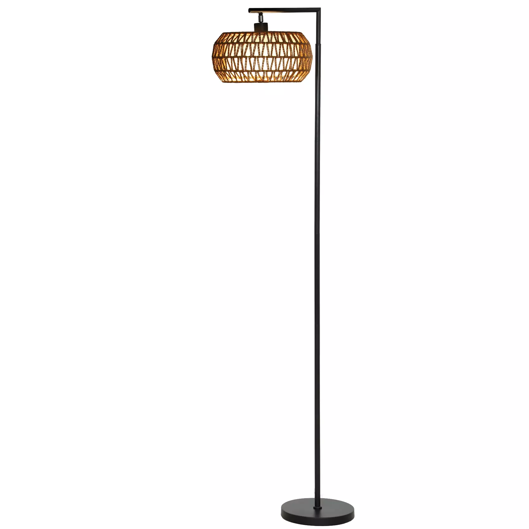 HOMCOM Dimmable Standing Lamp with Double Shade