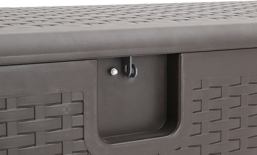 Image 4: HDPE Heavy-Duty Water-Resistant Rattan-Effect Deck Box