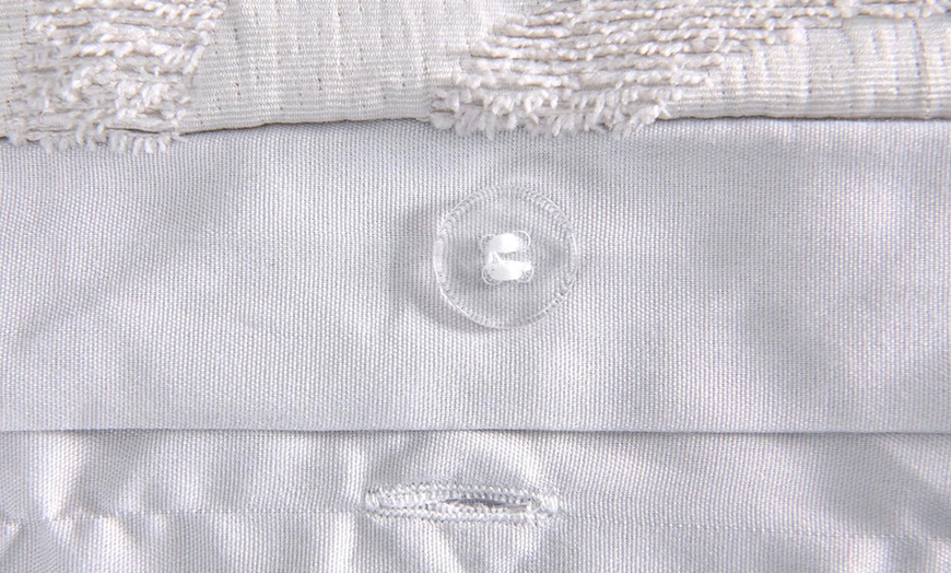 Image 12: U Shape Geometric Tufted Duvet Cover Set