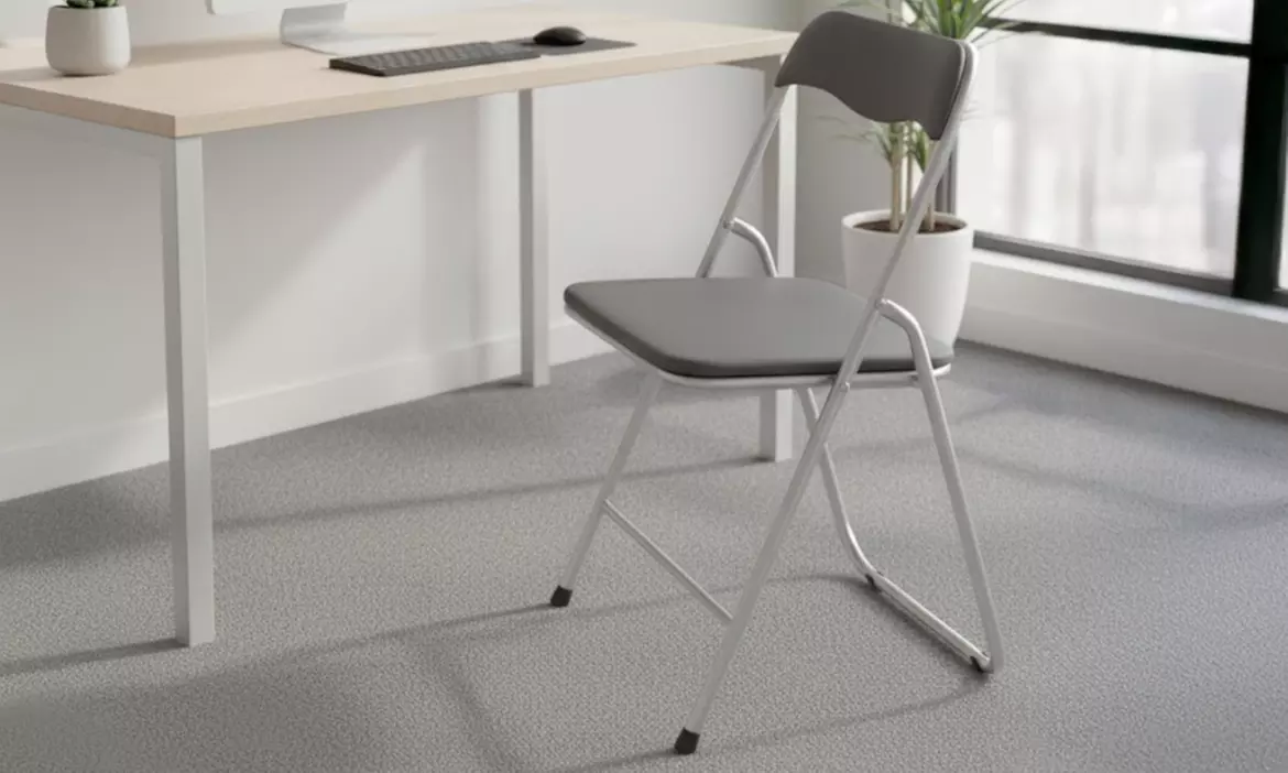 6 sedie pieghevoli imbottite in metallo