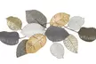 HomCom Metal Wall Art Decor - Gold and Silver Textured Wall Hanging - Image 2