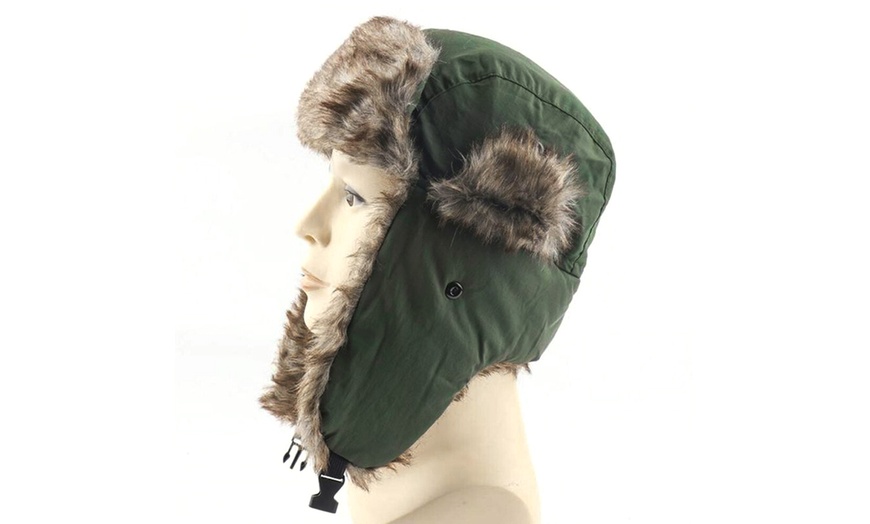 Image 14: Bonnet d'hiver ajustable avec doublure en fausse fourrure