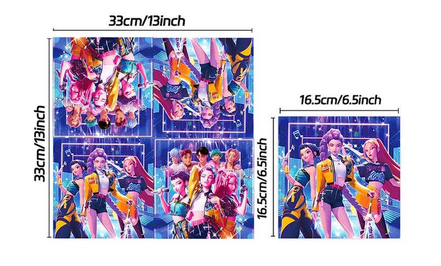 Image 7: 66-Piece K-Pop Inspired Disposable Tableware Set for Vibrant Parties