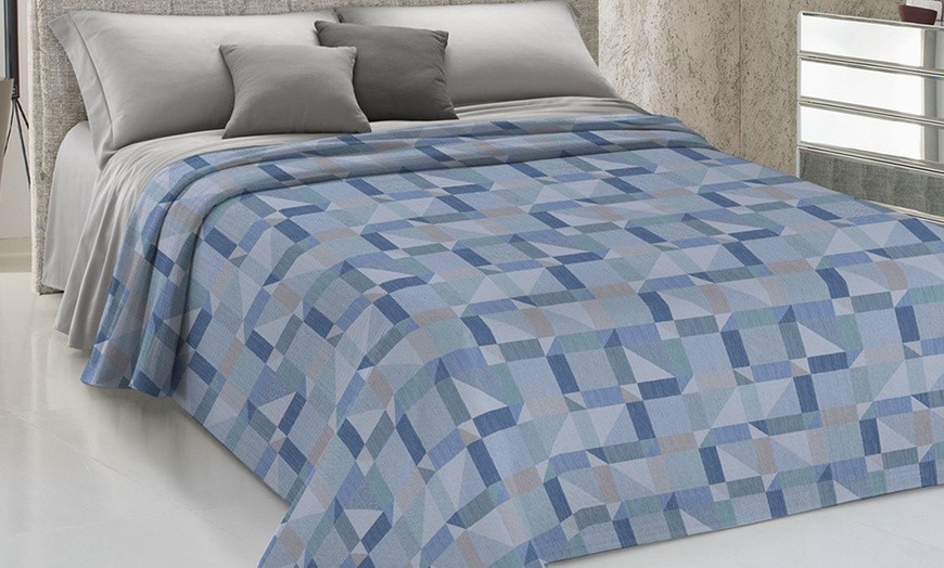 Image 1: Copriletto Pensieri Delicati 100% cotone Made in Italy
