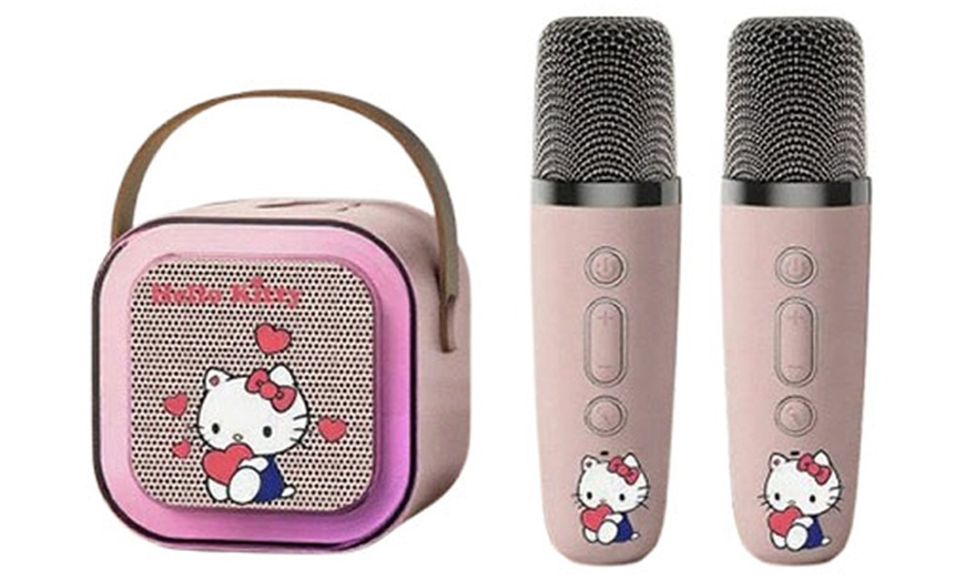 Image 3: Bluetooth-Karaoke-Maschine mit zwei Mikrofonen