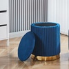 Image 19: Velours poef met bergruimte