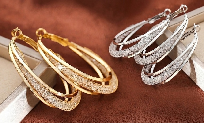 Image 6: Paires de boucles d'oreilles type créole